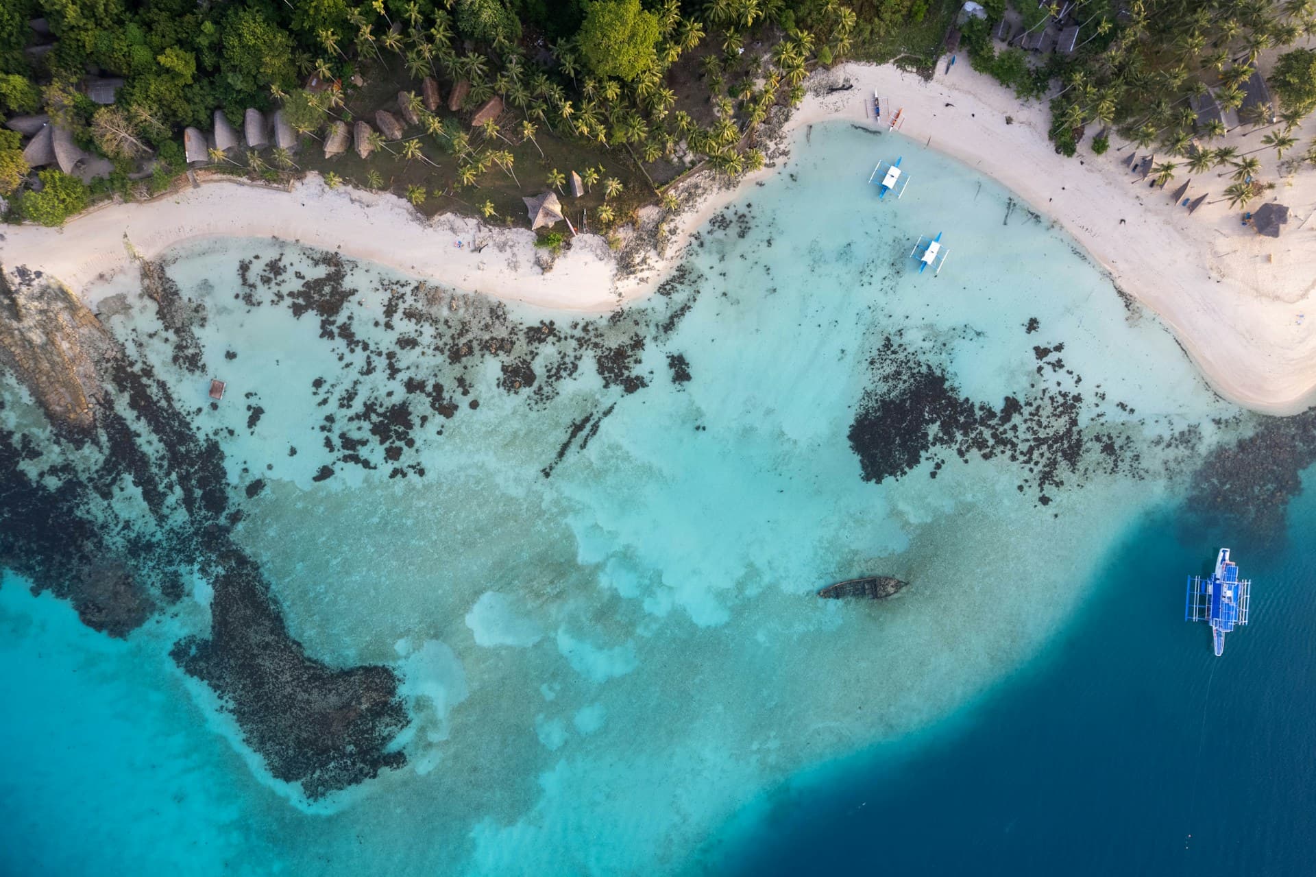 Tropical islands and lagoon in the Philippines