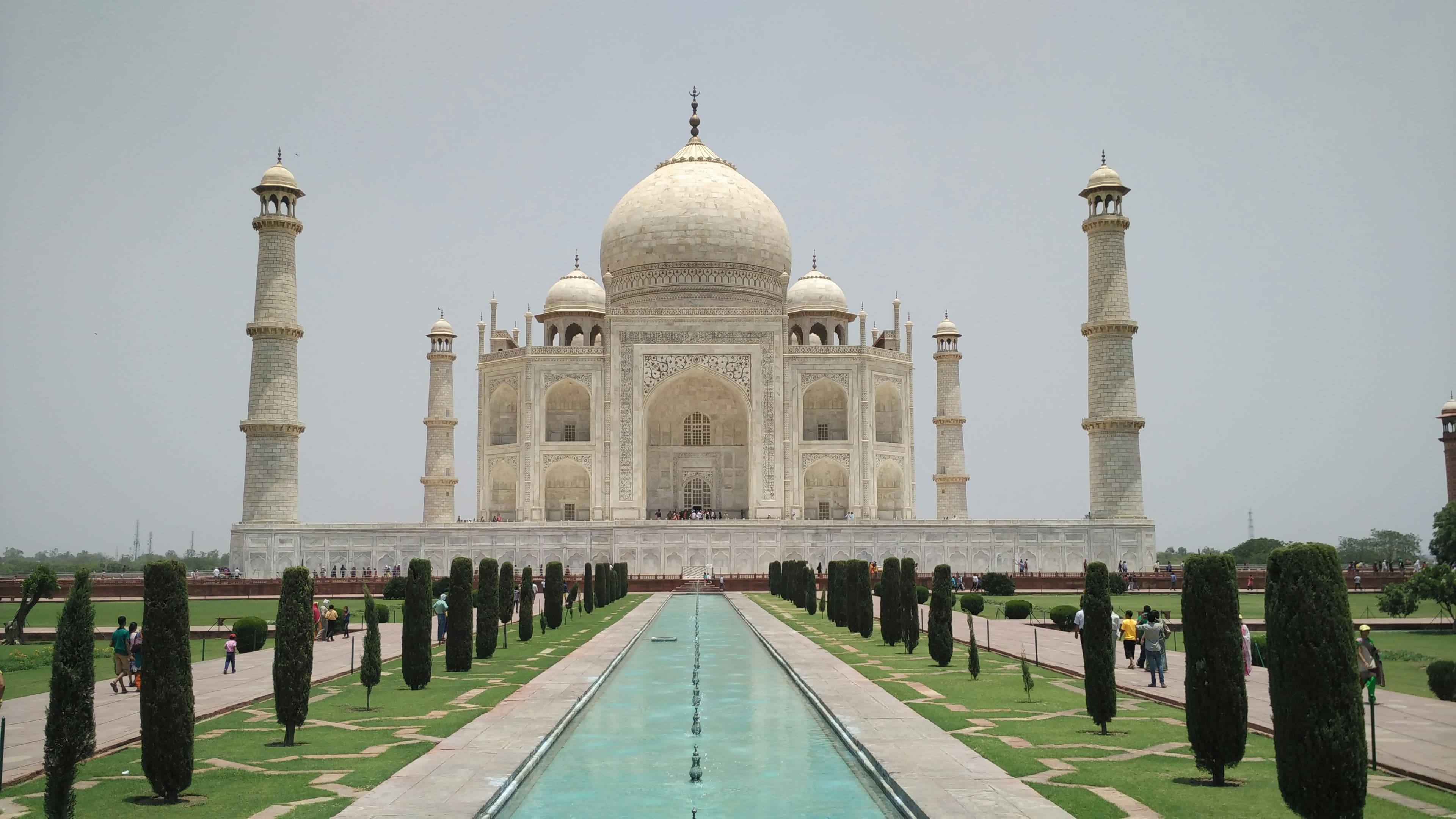 Taj Mahal and surrounding gardens in India